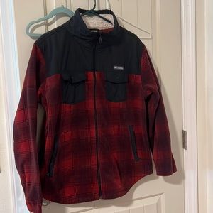 Columbia plaid fleece jacket